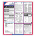 Laminated poster with various legal and employment information on a white background